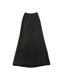 Fitted plain long skirt - Black intense