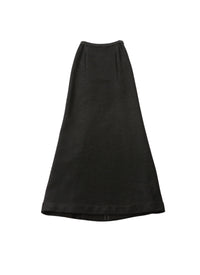 Jupe longue en rafia - Noir