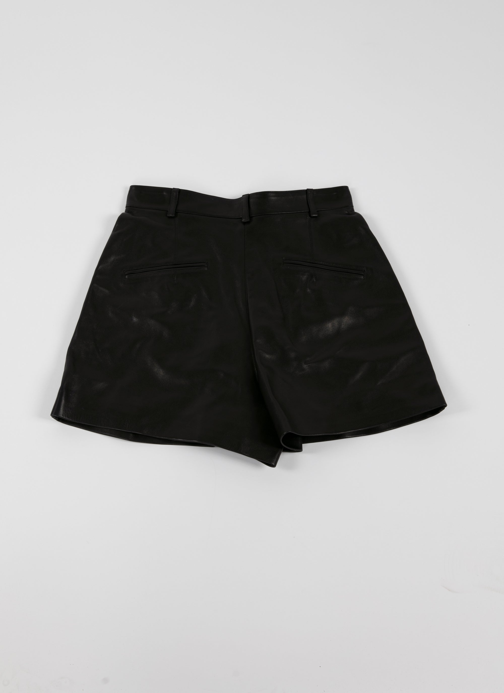 Leather shorts - Black intense