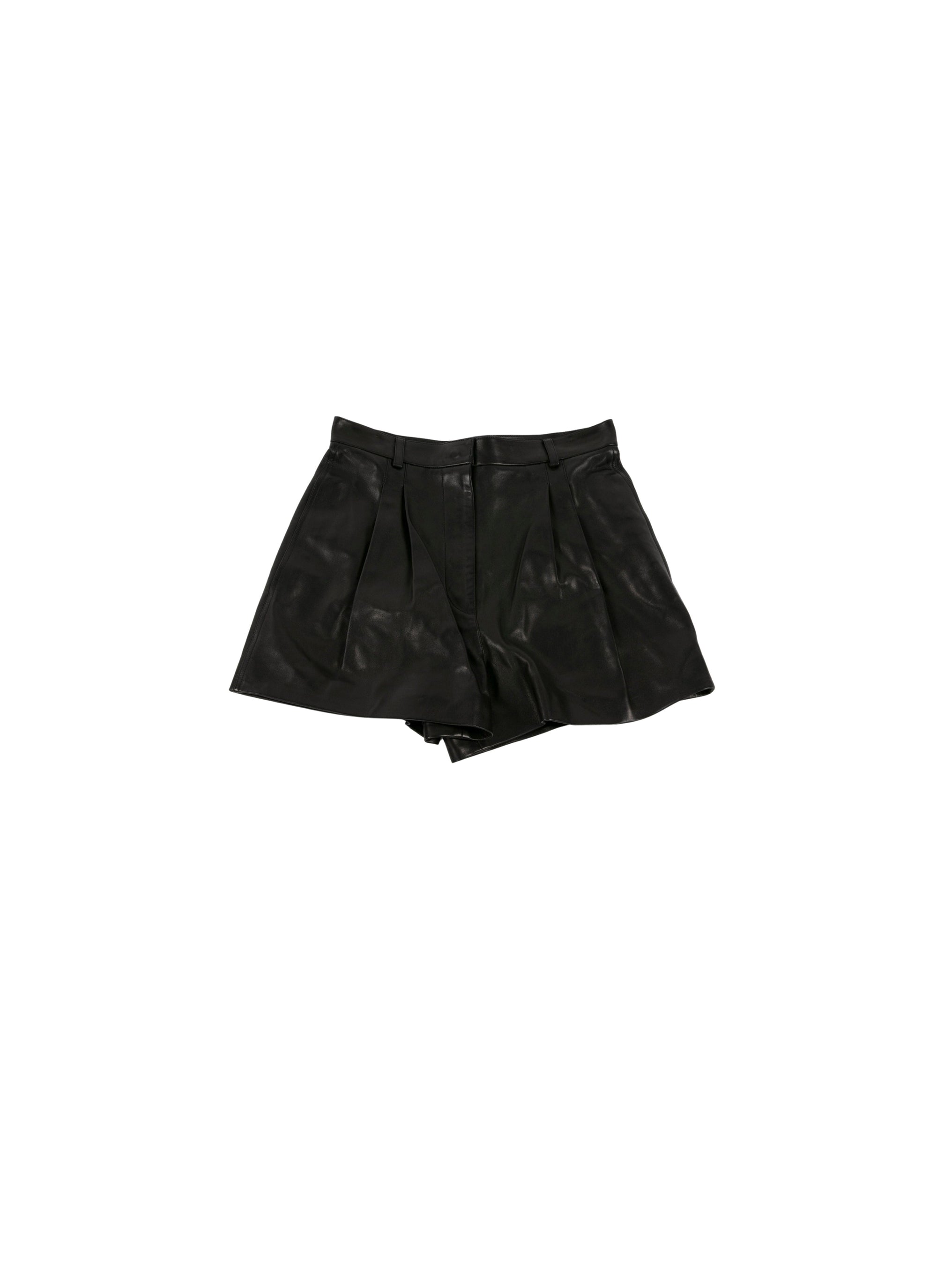 Leather shorts - Black intense