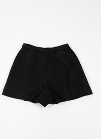 High waist darts shorts - Black intense