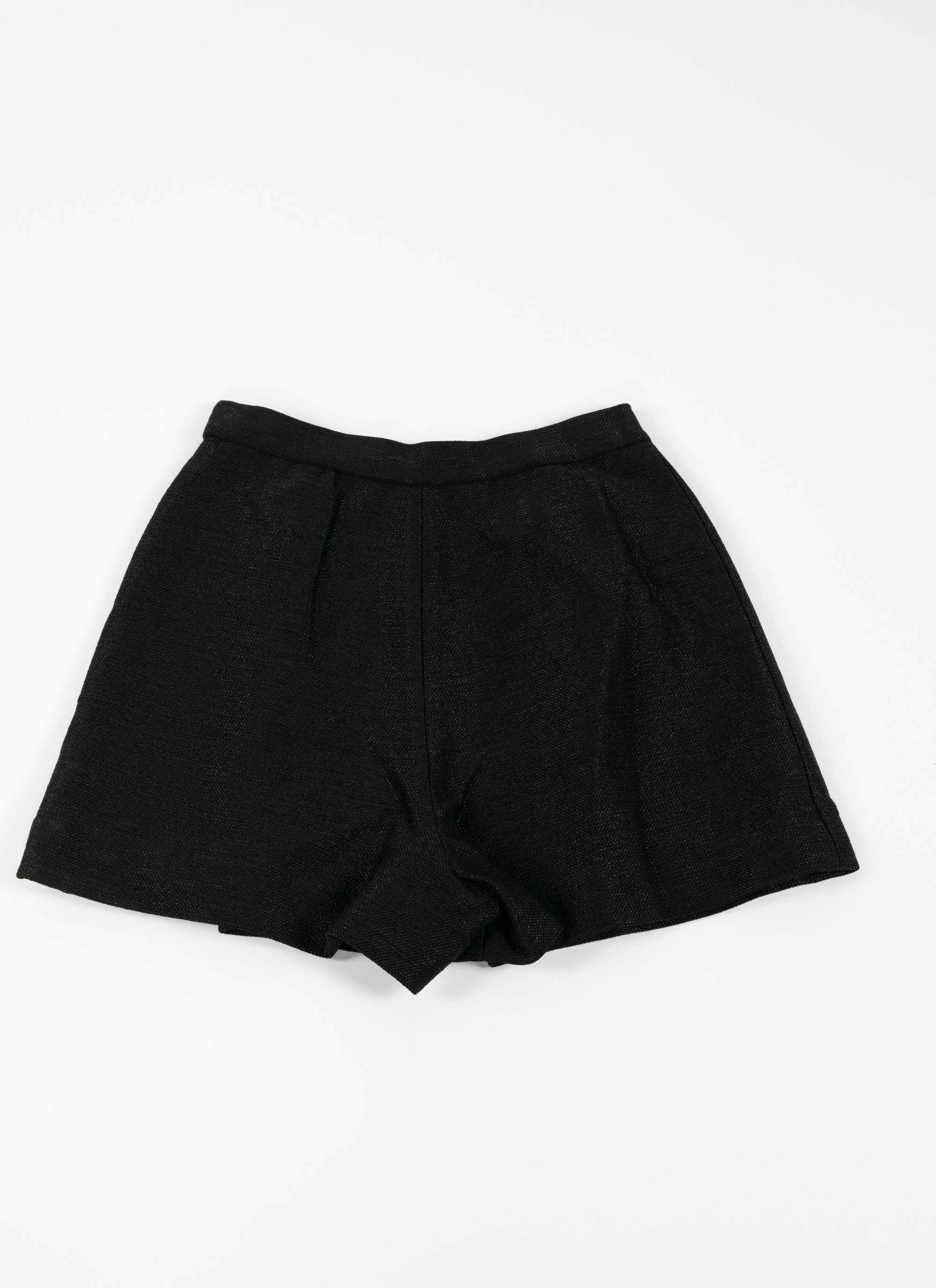High waist darts shorts - Black intense