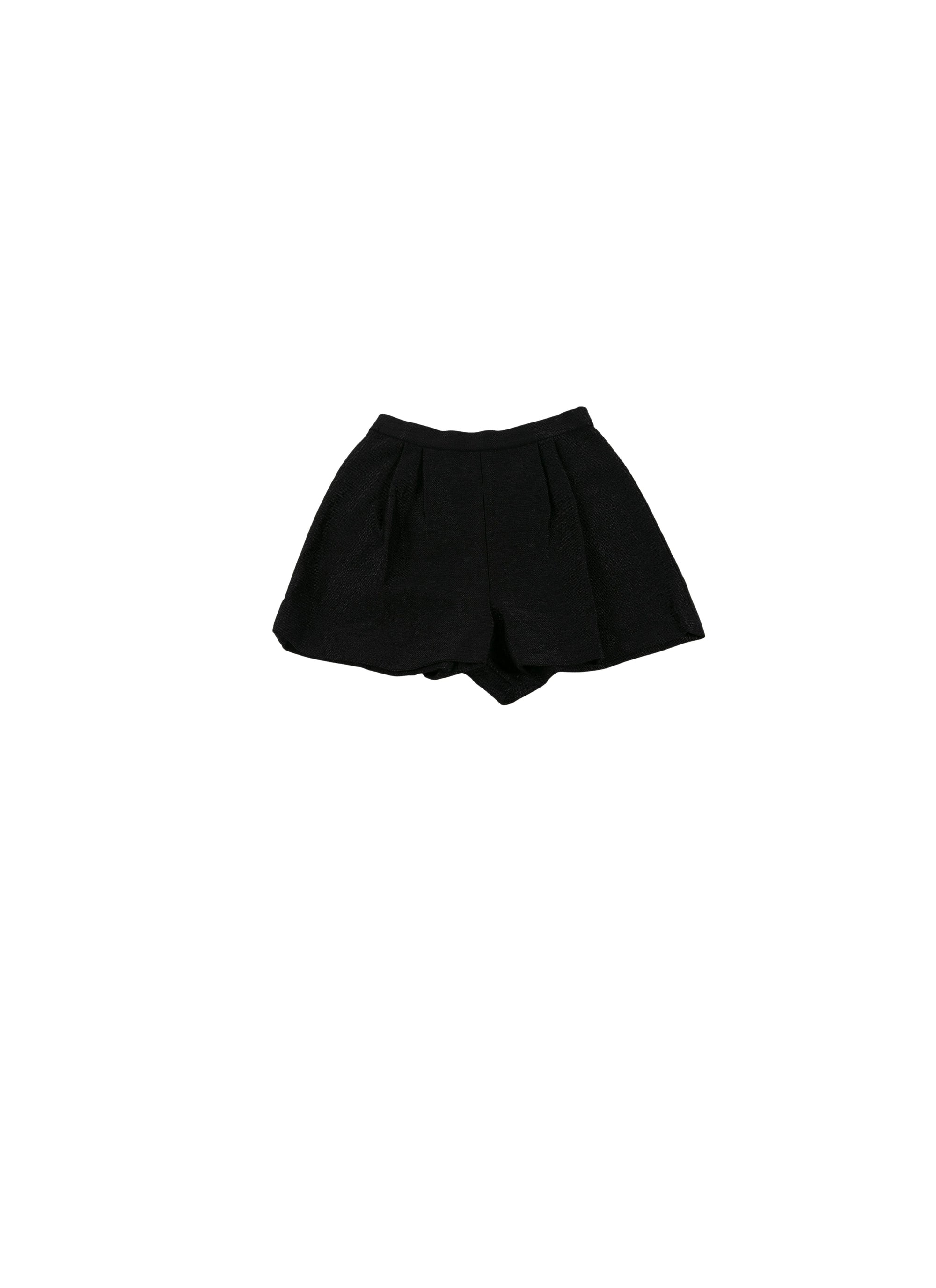 High waist darts shorts - Black intense