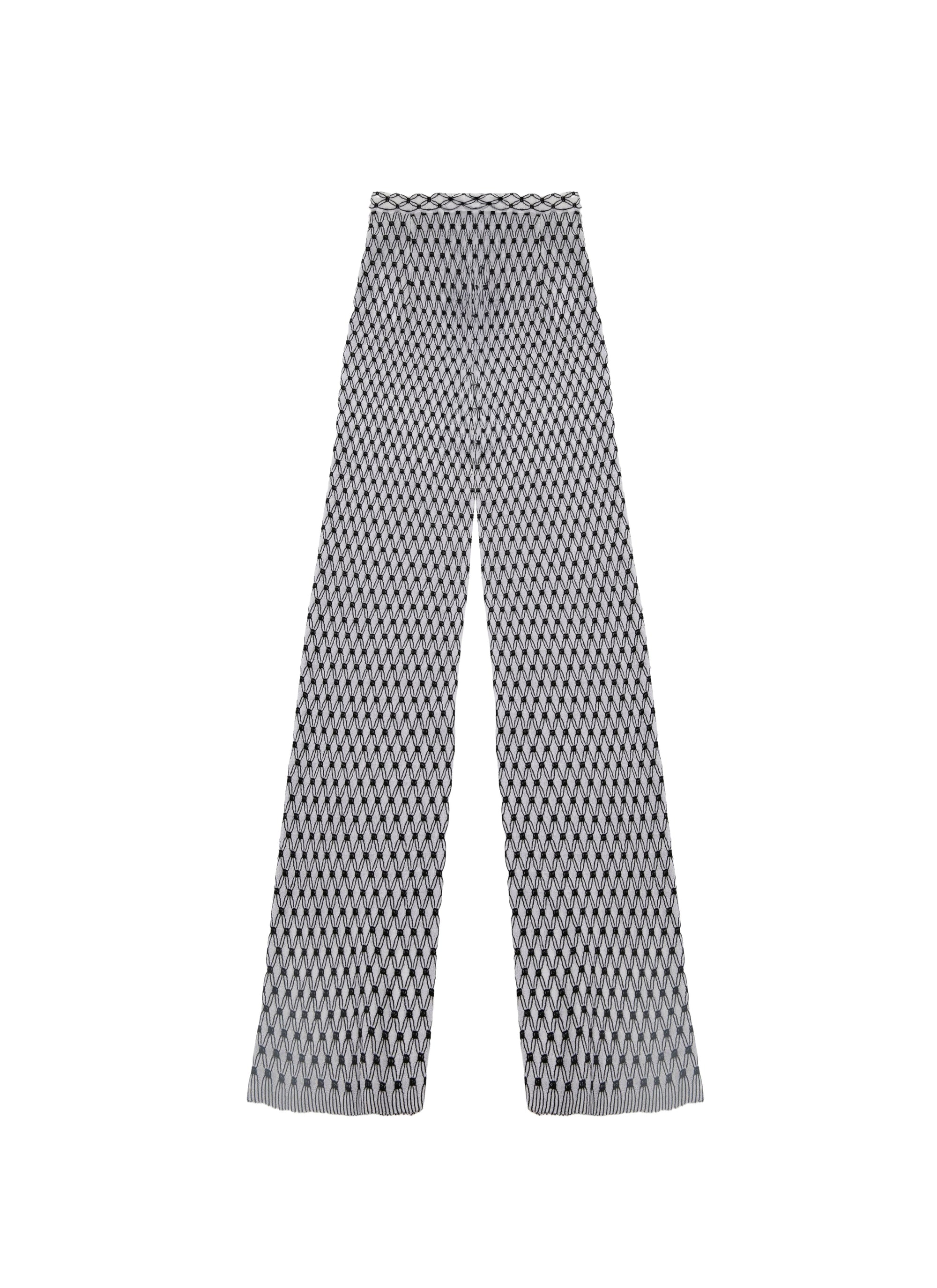 Silk trousers - Black & White