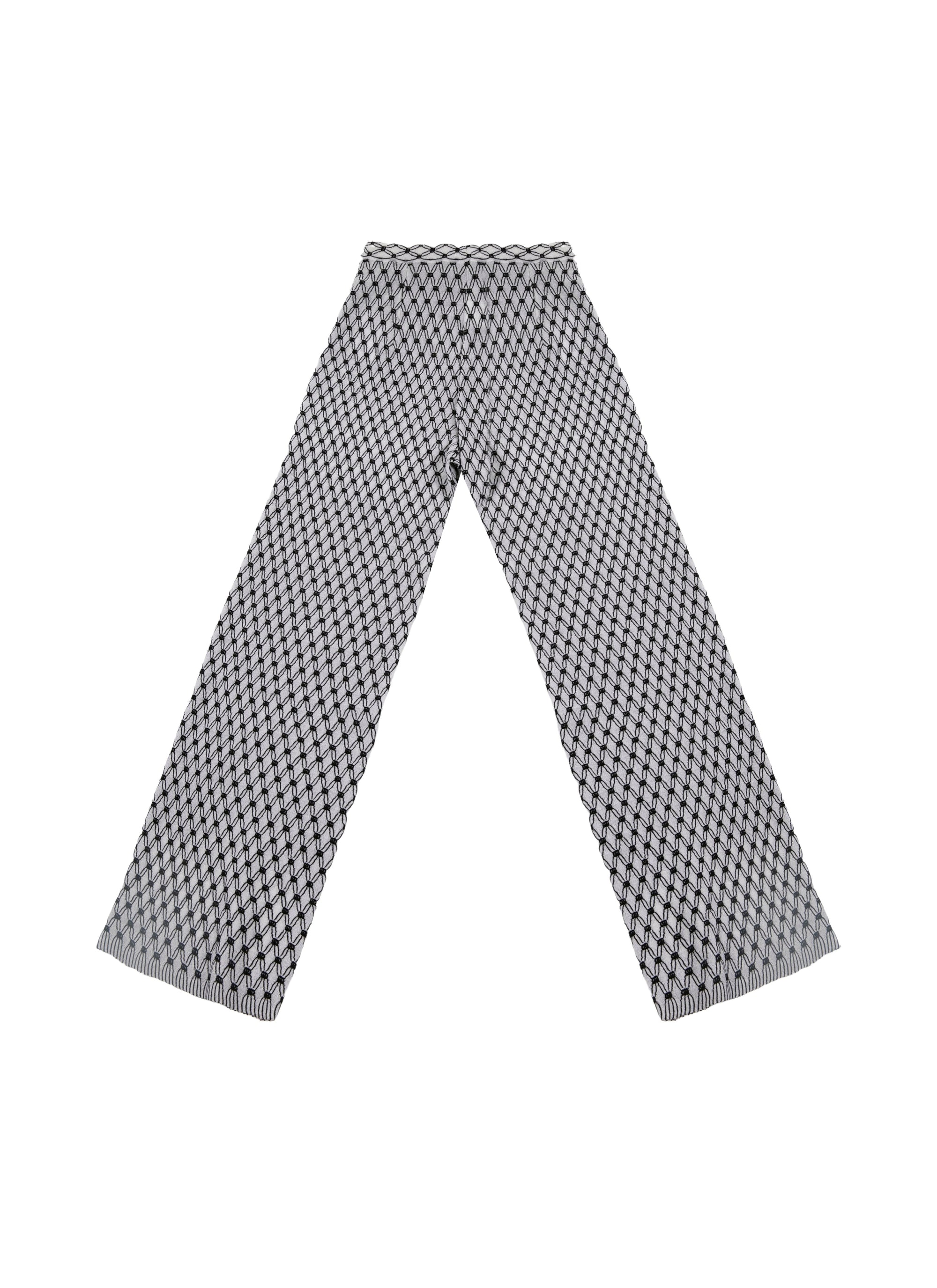 Silk trousers - Black & White