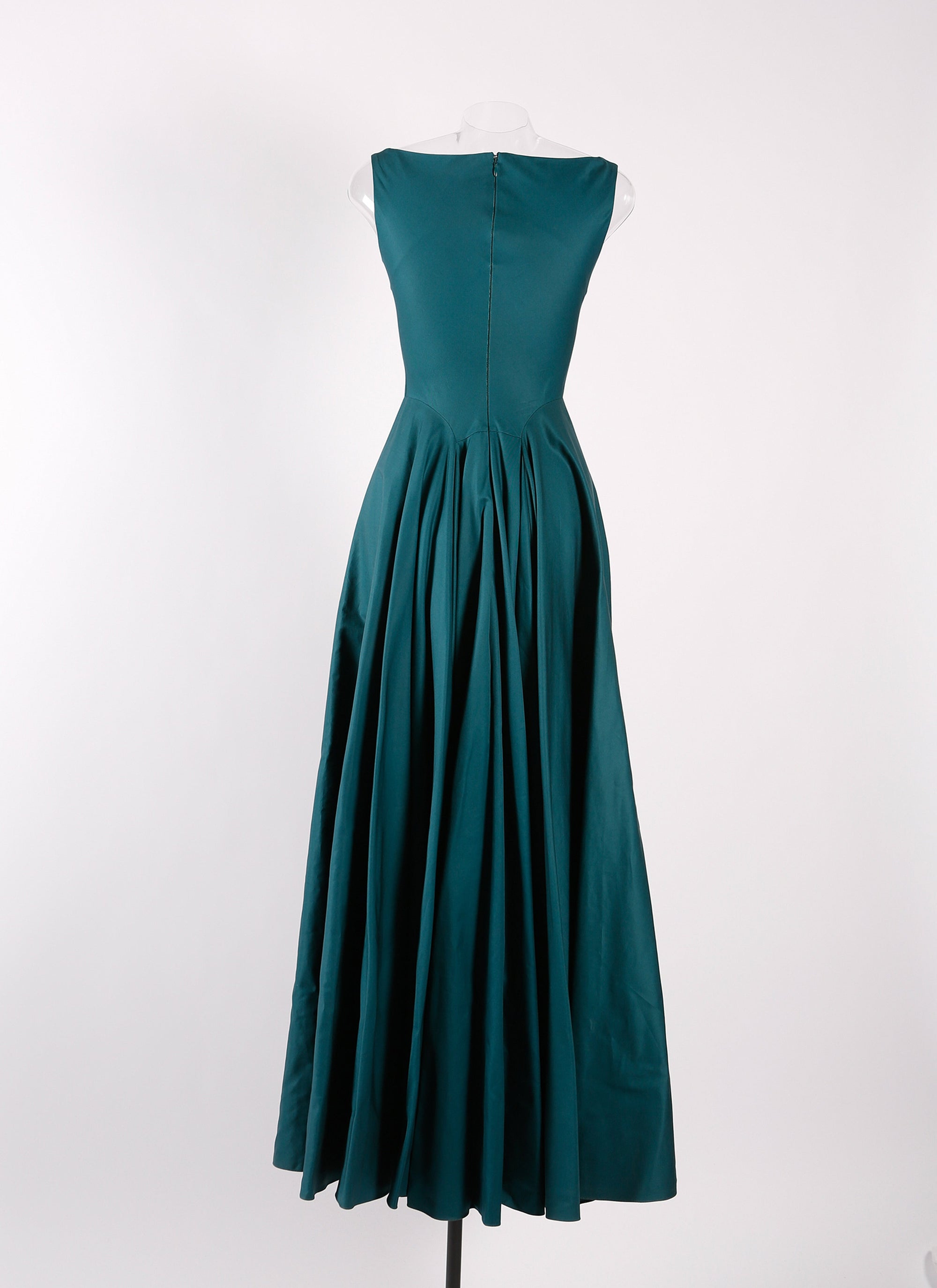 Robe sans manches en gabardine - Vert Marin