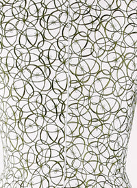 Long sleeveless Daedalus dress - White & Green