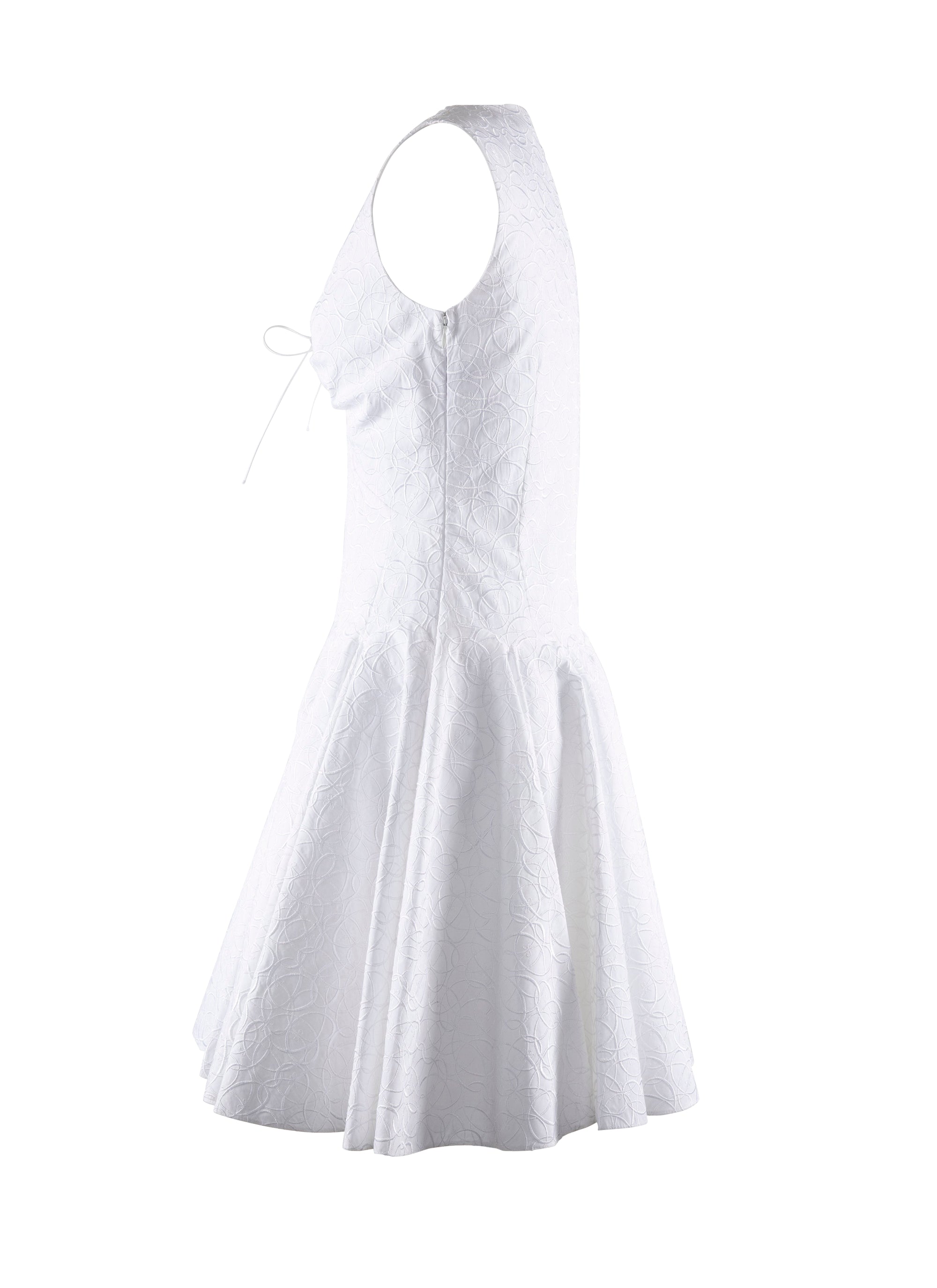 Sleeveless Daedalus Dress - White