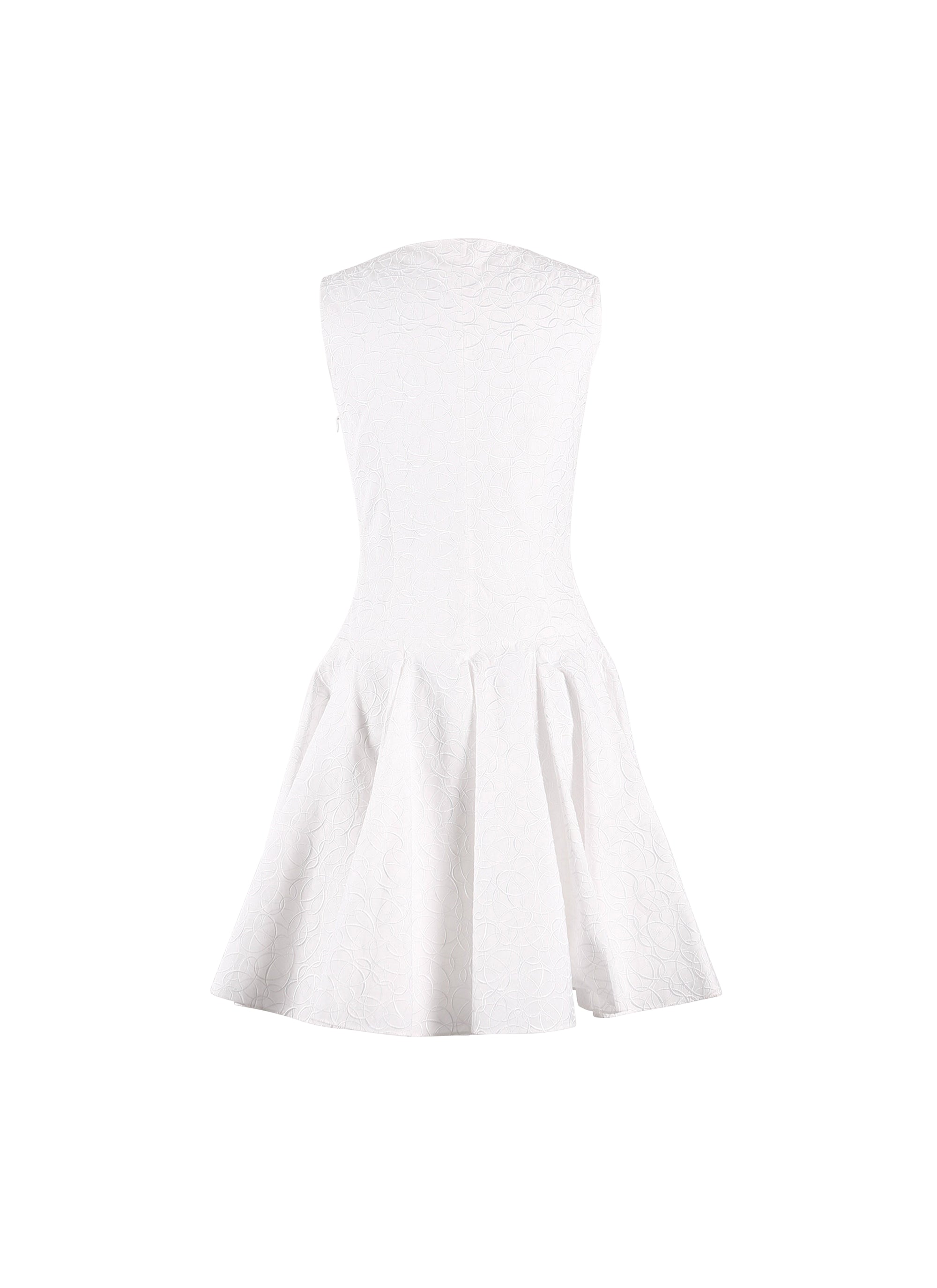 Sleeveless Daedalus Dress - White