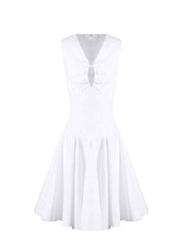 Sleeveless Daedalus Dress - White