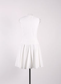 Sleeveless Daedalus dress - Intense White
