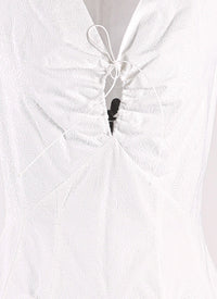 Sleeveless Daedalus Dress - White
