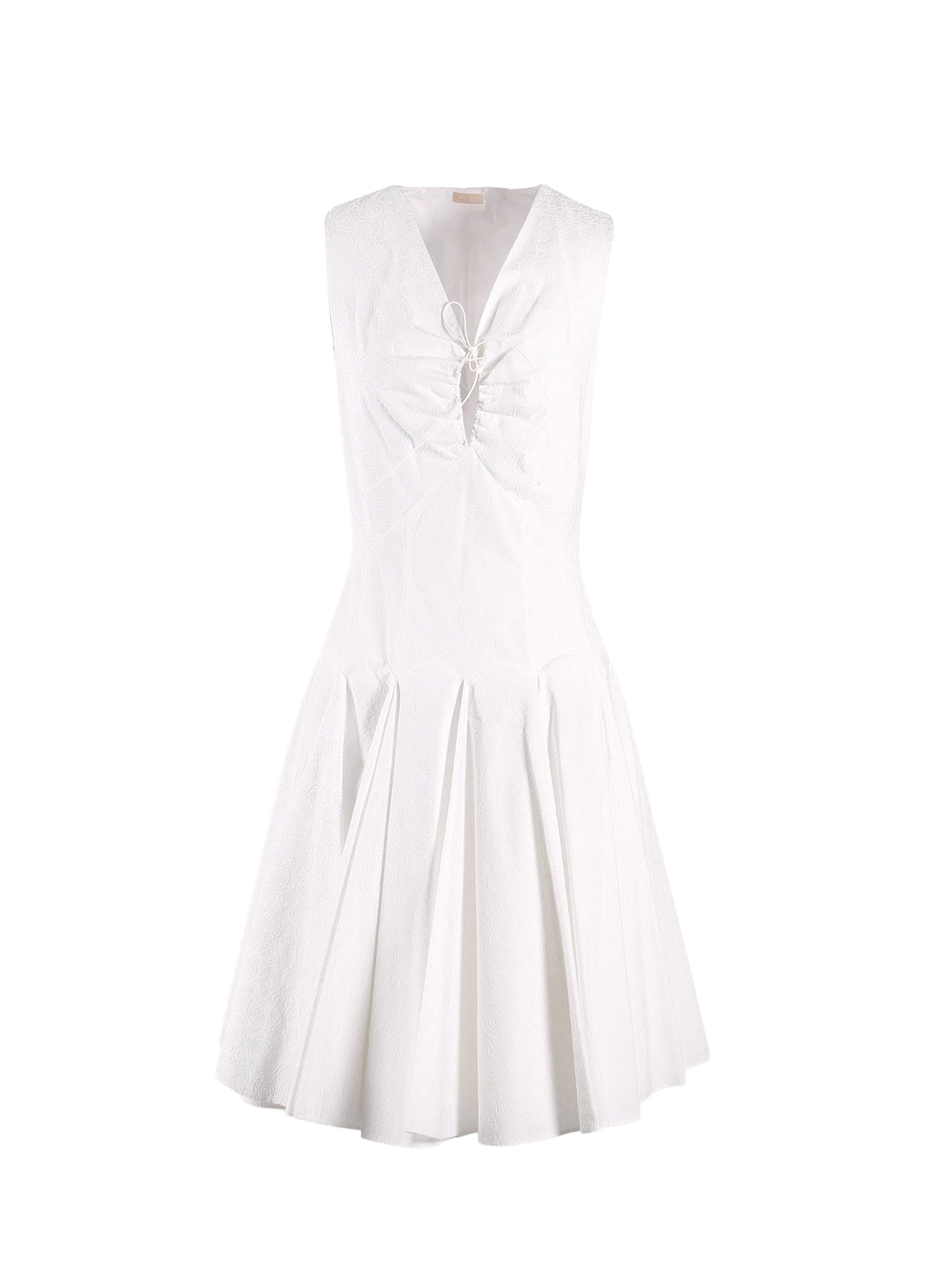 Sleeveless Daedalus dress - Intense White