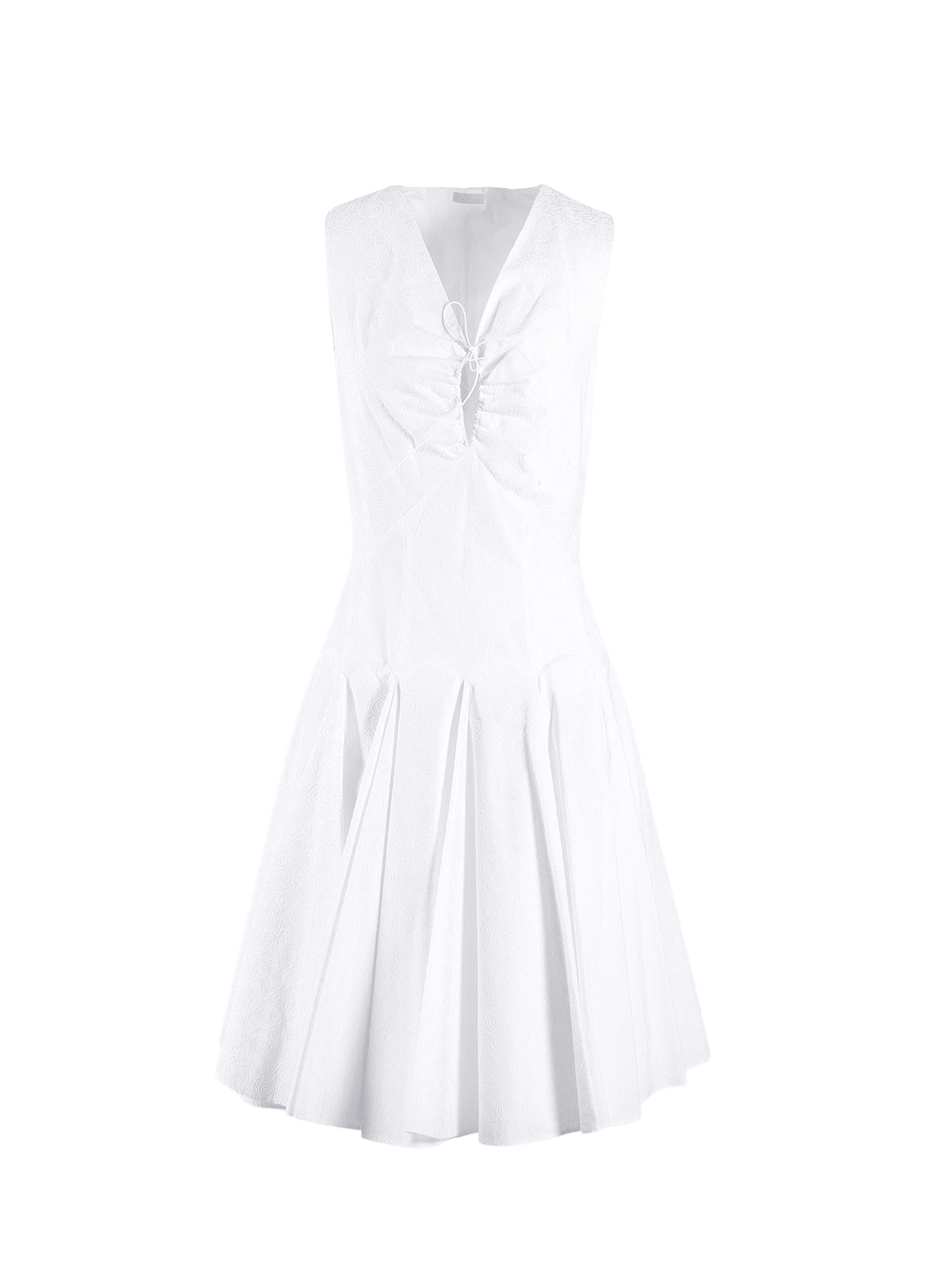 Sleeveless Daedalus Dress - White