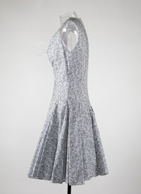 Sleeveless Daedalus dress - White & Green