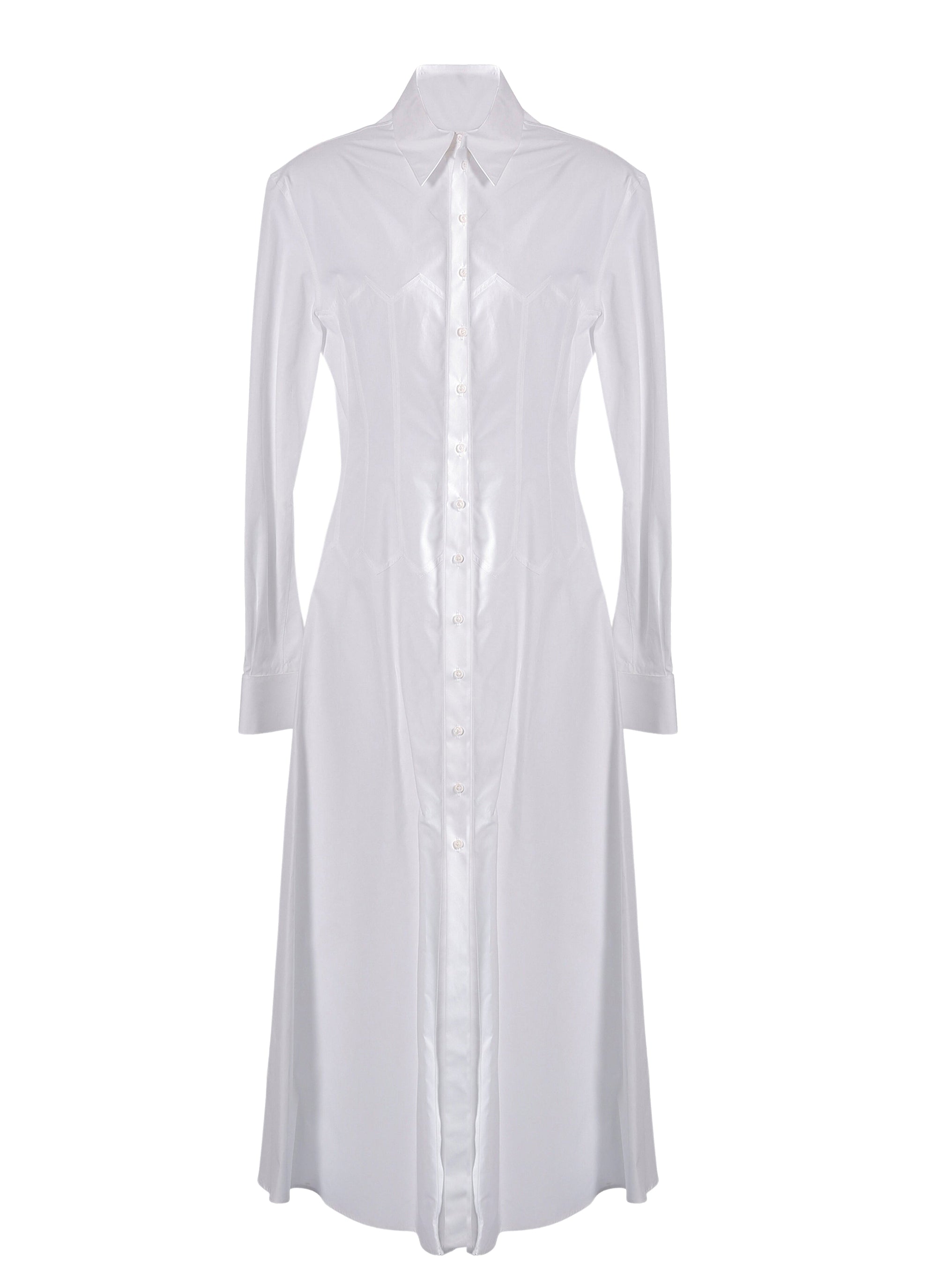 Robe en popeline japonaise - Blanc