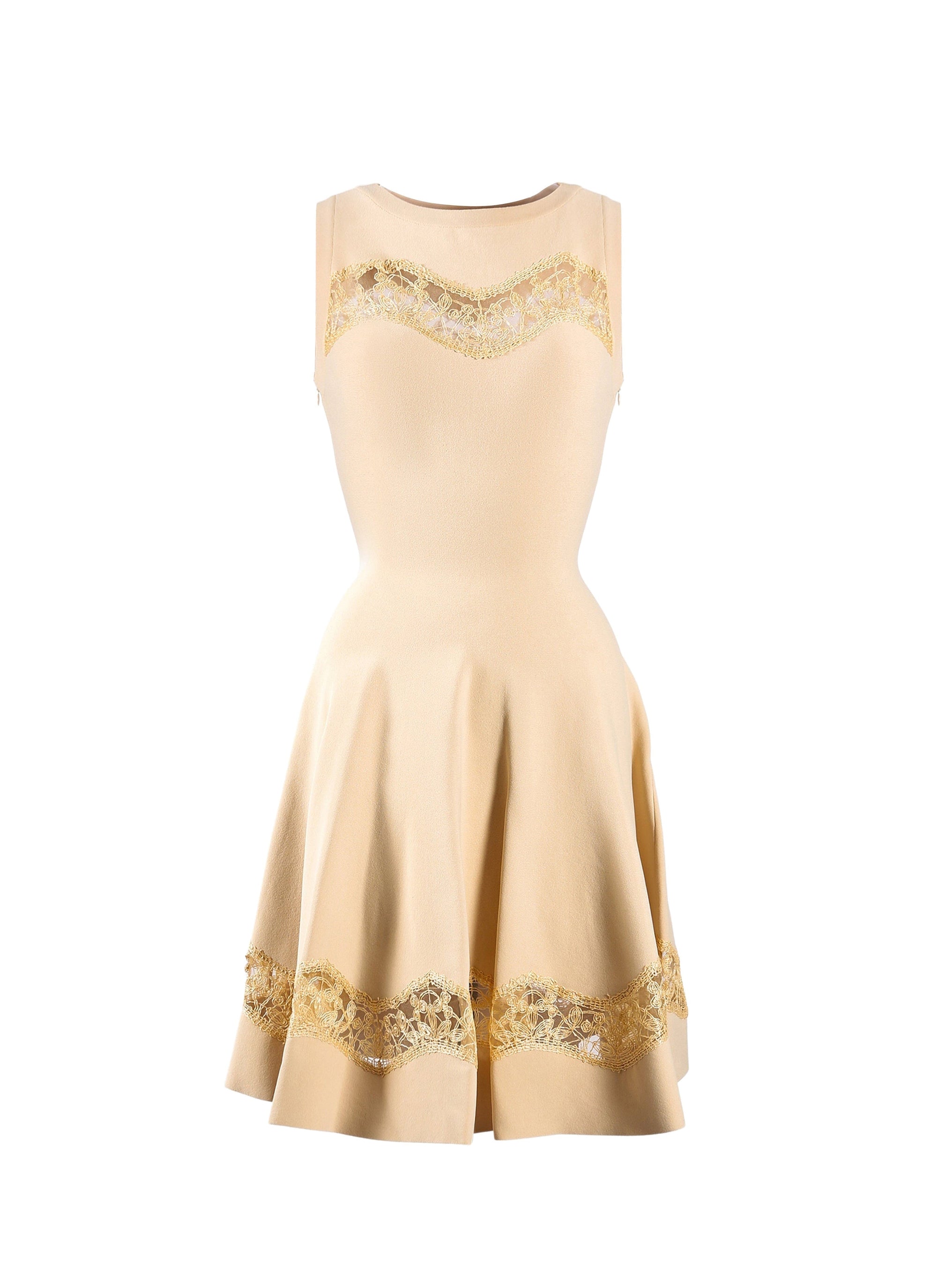 Sleeveless dress - Light beige