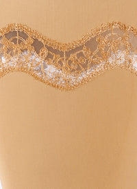 Sleeveless lace dress - Chamois
