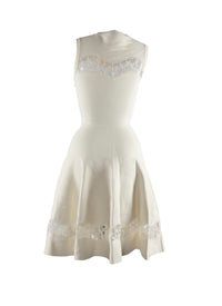 Lace Skater Dress - White