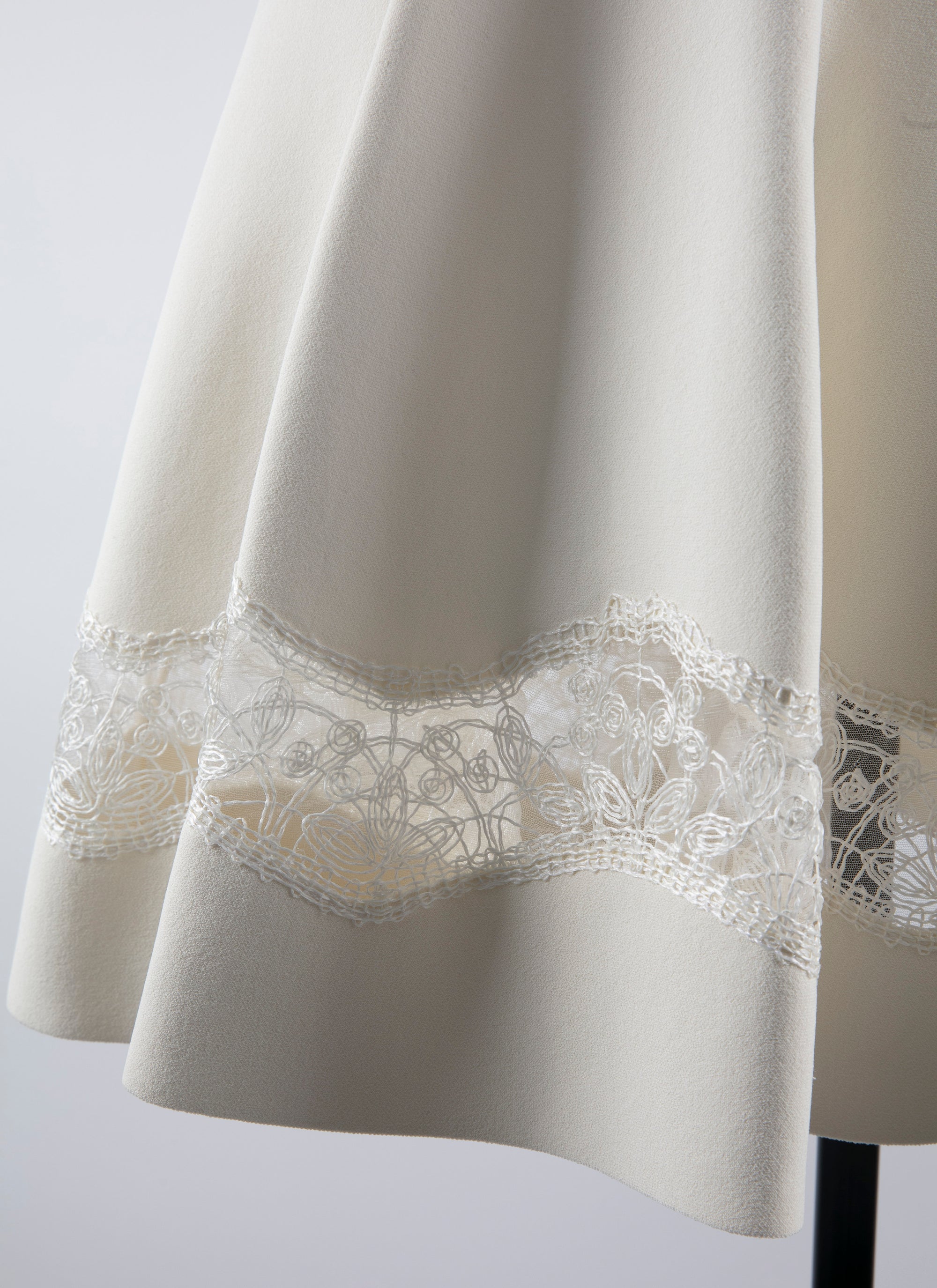 Lace skater dress - White