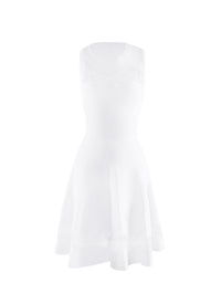 Lace Skater Dress - White