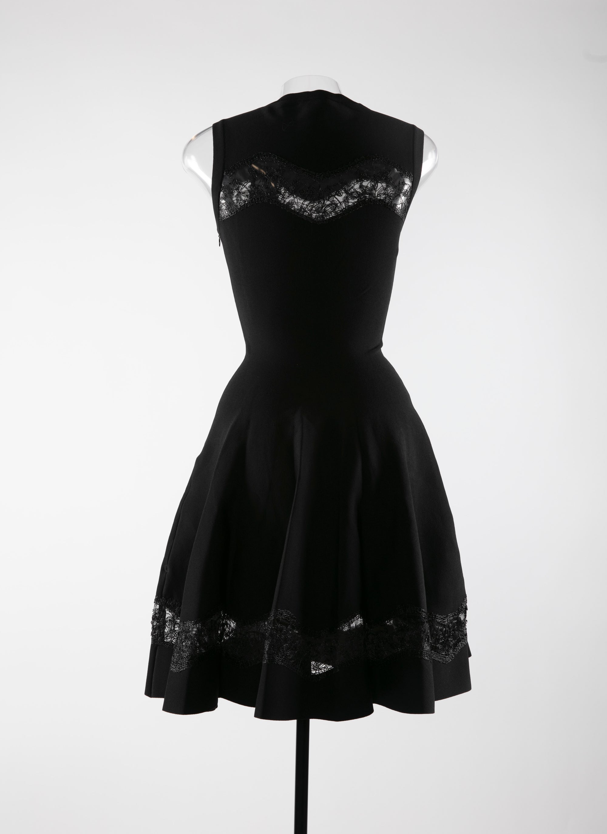 Lace skater dress - Black intense