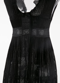 Sleeveless silk dress - Black intense