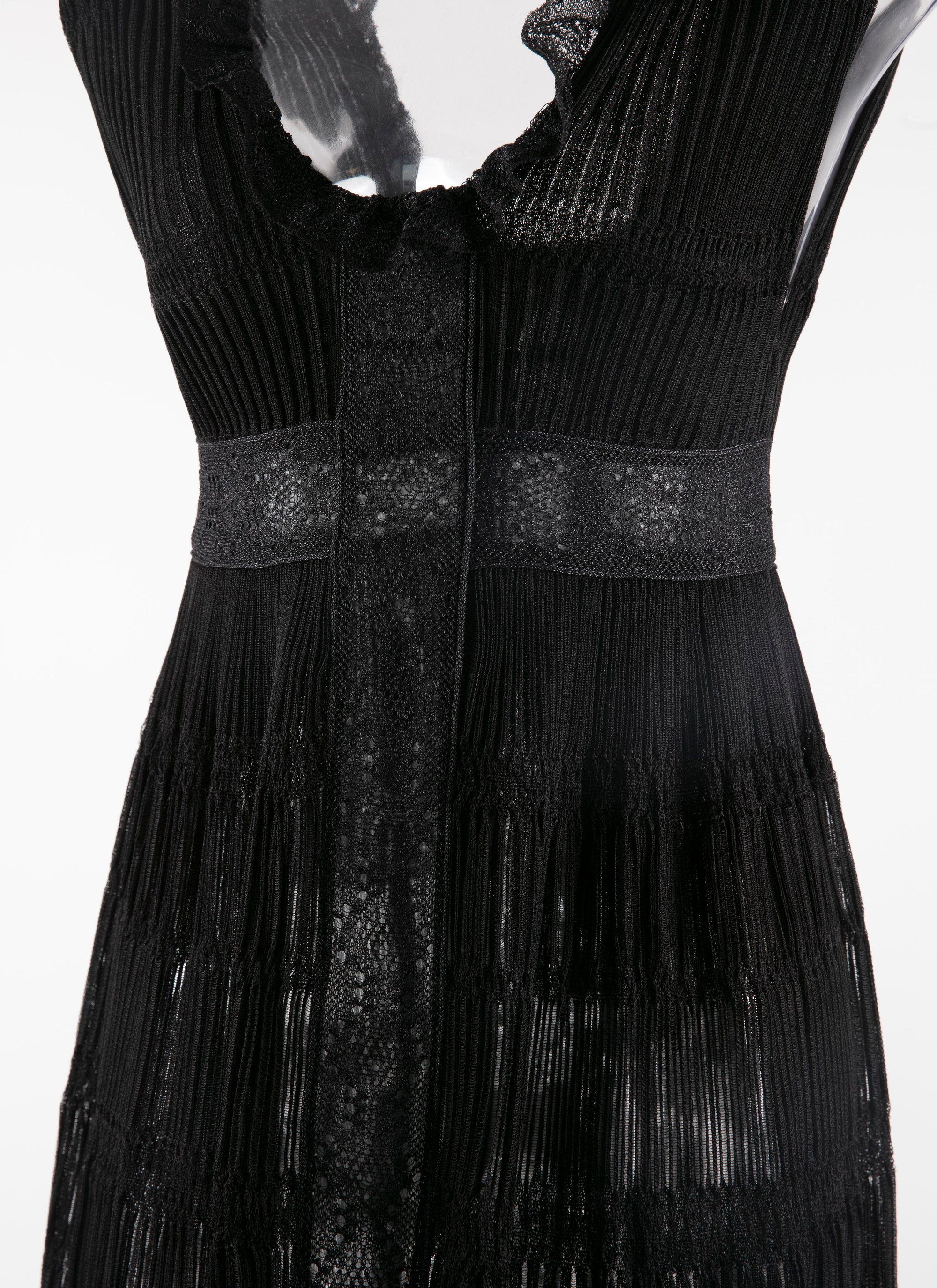Sleeveless silk dress - Black intense