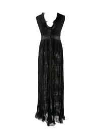 Sleeveless silk dress - Black intense