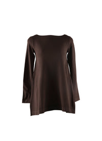 Long sleeve flowing top - Chocolate