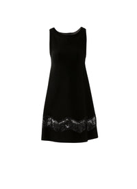 Sleeveless lace tunic - Black intense