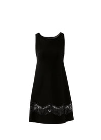 Sleeveless lace tunic - Black