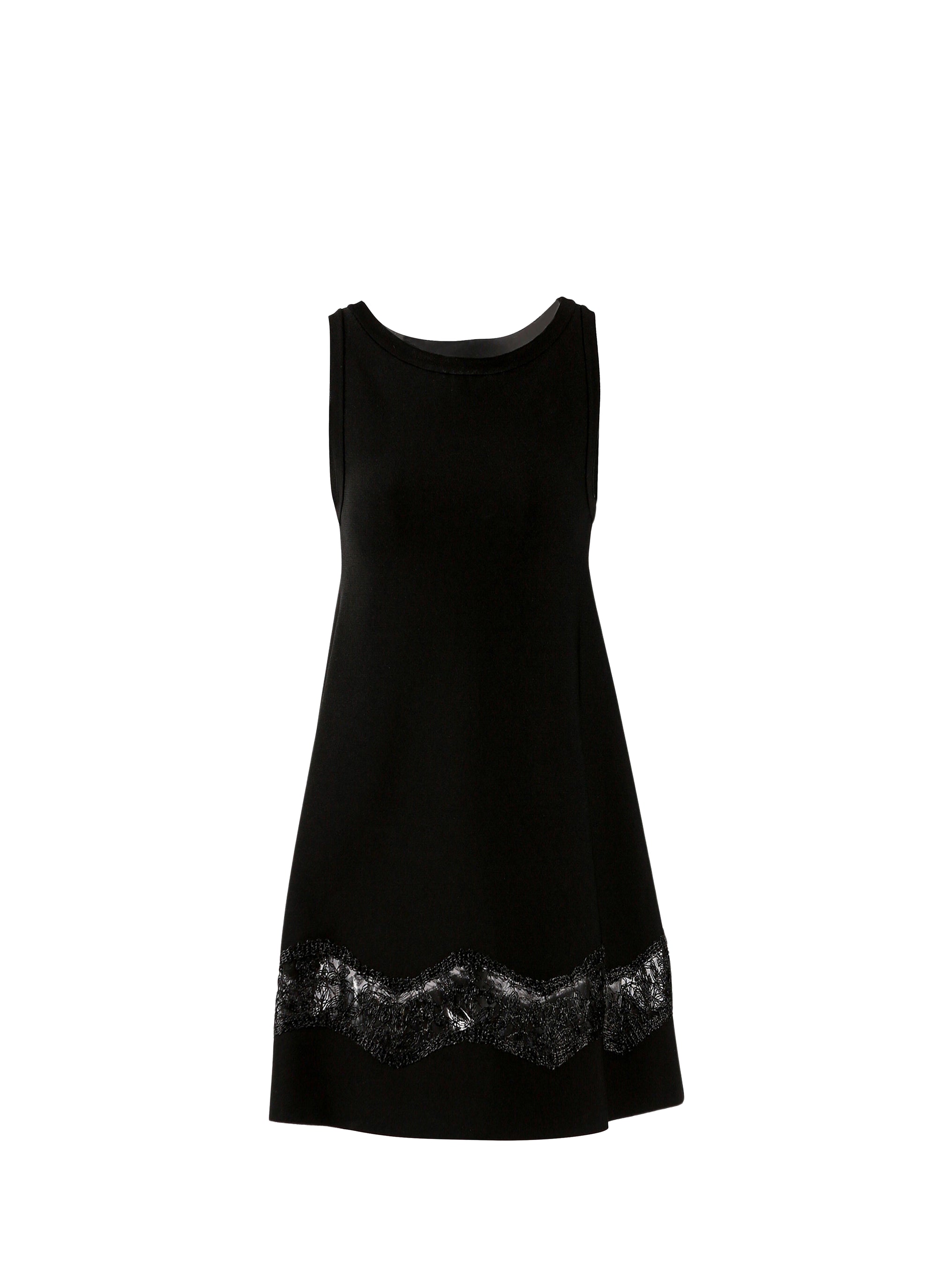 Sleeveless lace tunic - Black