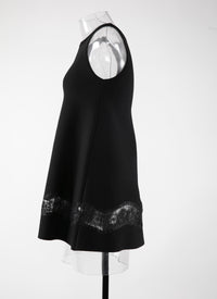 Sleeveless lace tunic - Black intense