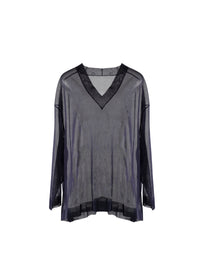 Long-sleeved silk tunic - Night