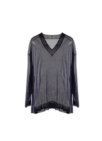 Long-sleeved silk tunic - Night