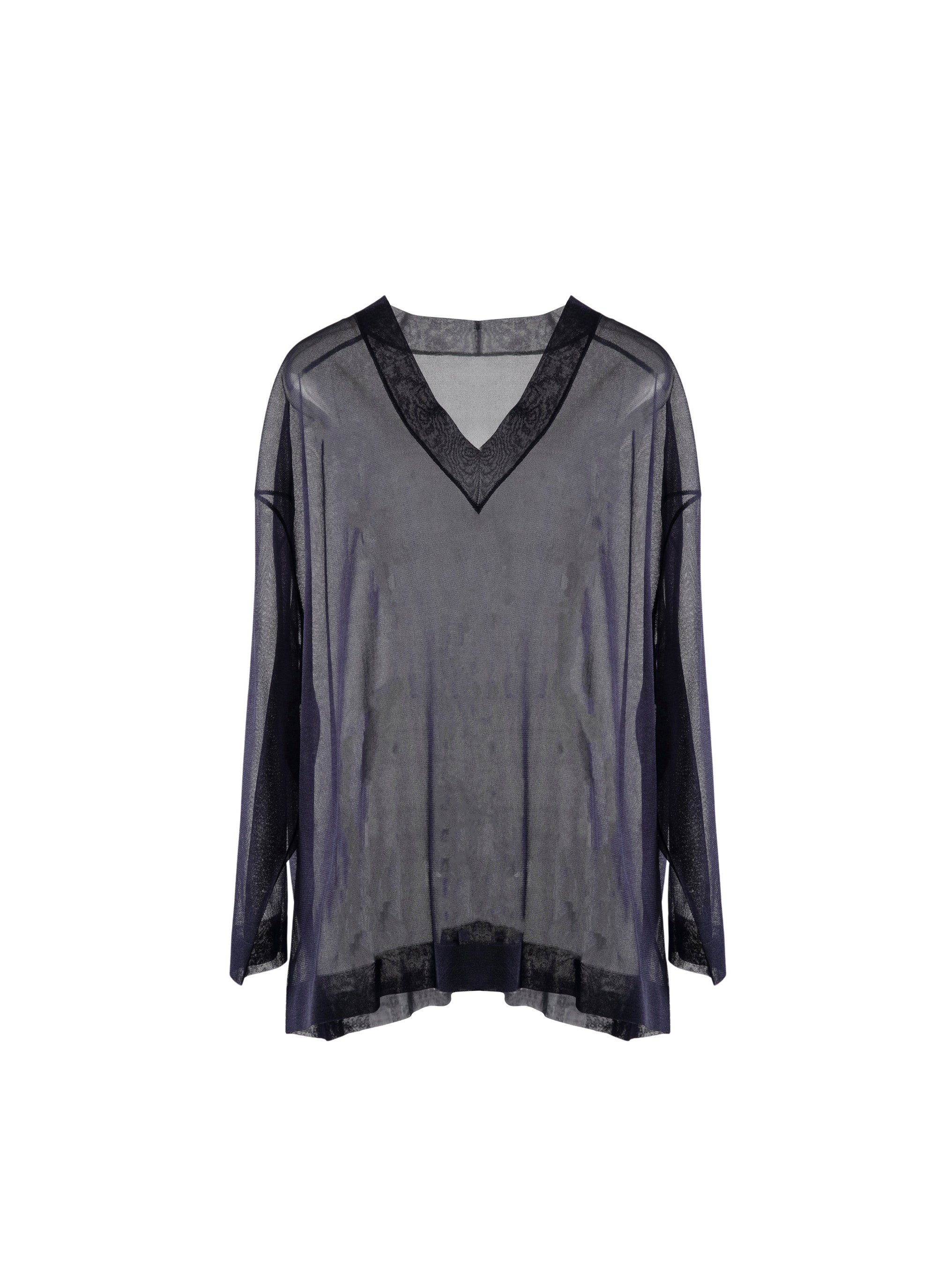 Long-sleeved silk tunic - Night