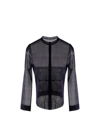 Silk short sleeve cardigan - Nuit