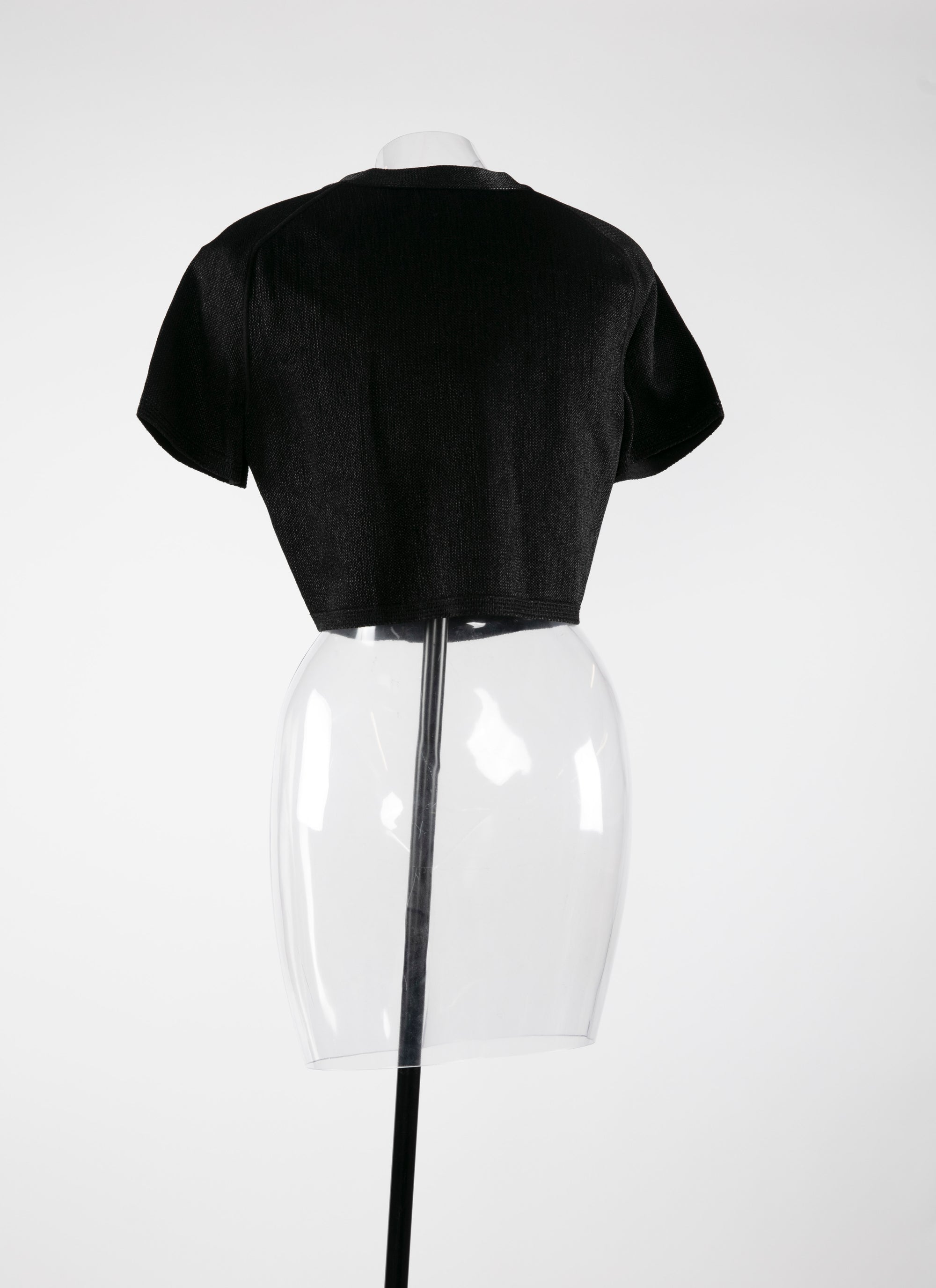 Short-sleeved cardigan - Black intense