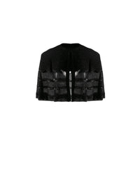 Sleeveless bolero - Black intense