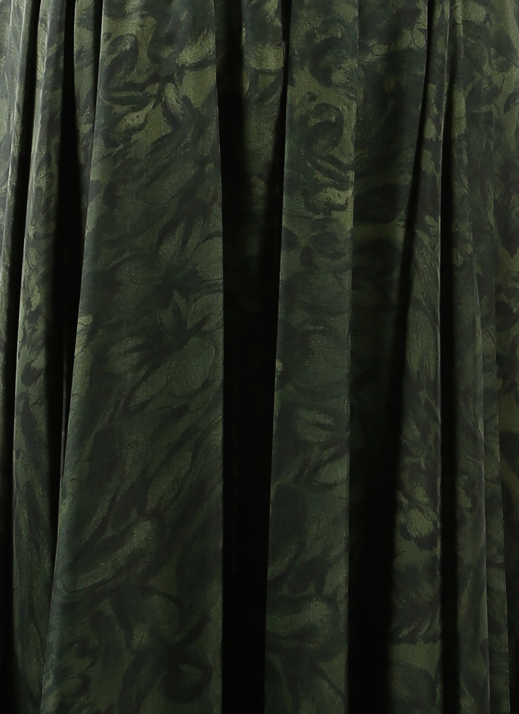 Silk floral skirt - Fir
