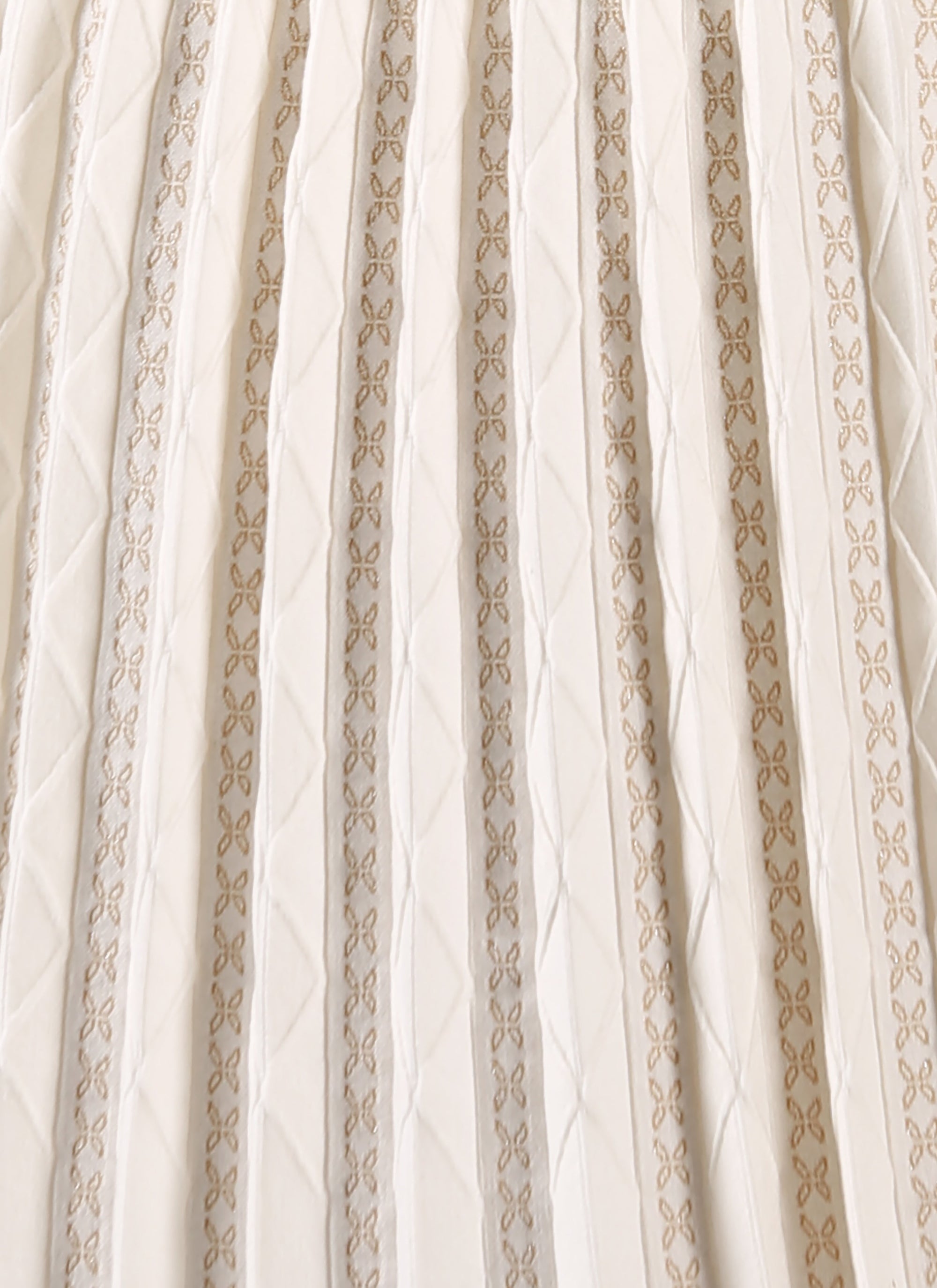Wool Charmille skirt - White & Sand