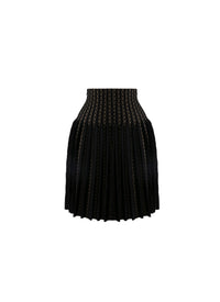 Wool Charmille Skirt - Black & Gold