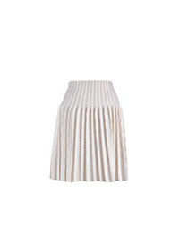 Wool Charmille skirt - White & Sand
