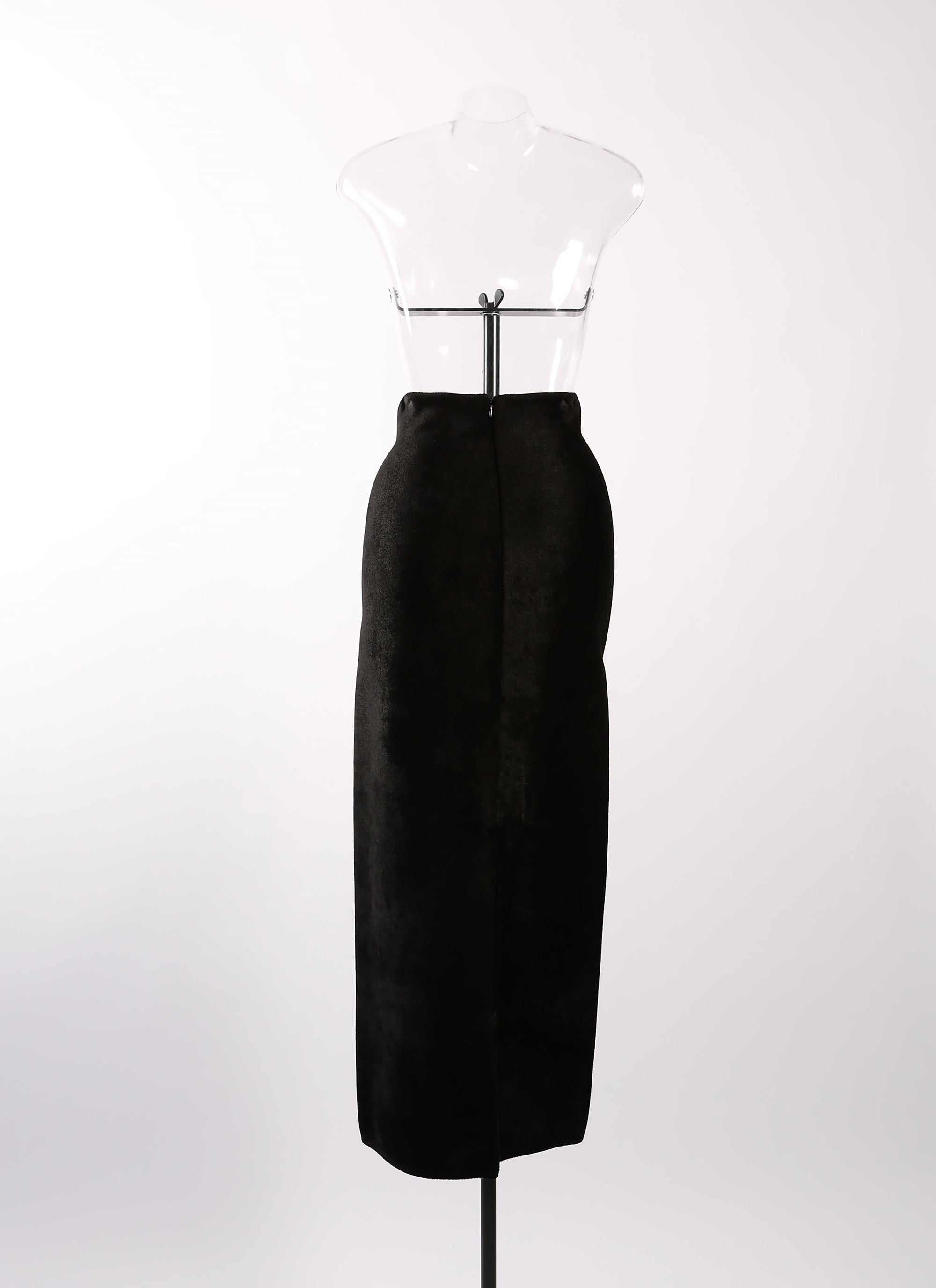 Iconic velvet skirt - Black intense