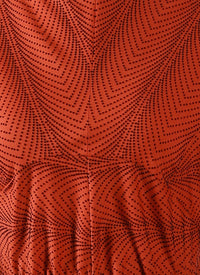 Mussola Boa long-sleeved dress - Dark Red