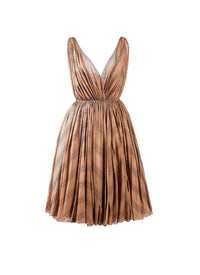 Silk Boa sleeveless dress - Flesh & Black