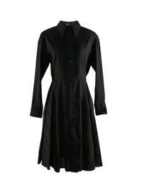 Mussola Boa dress - Black intense