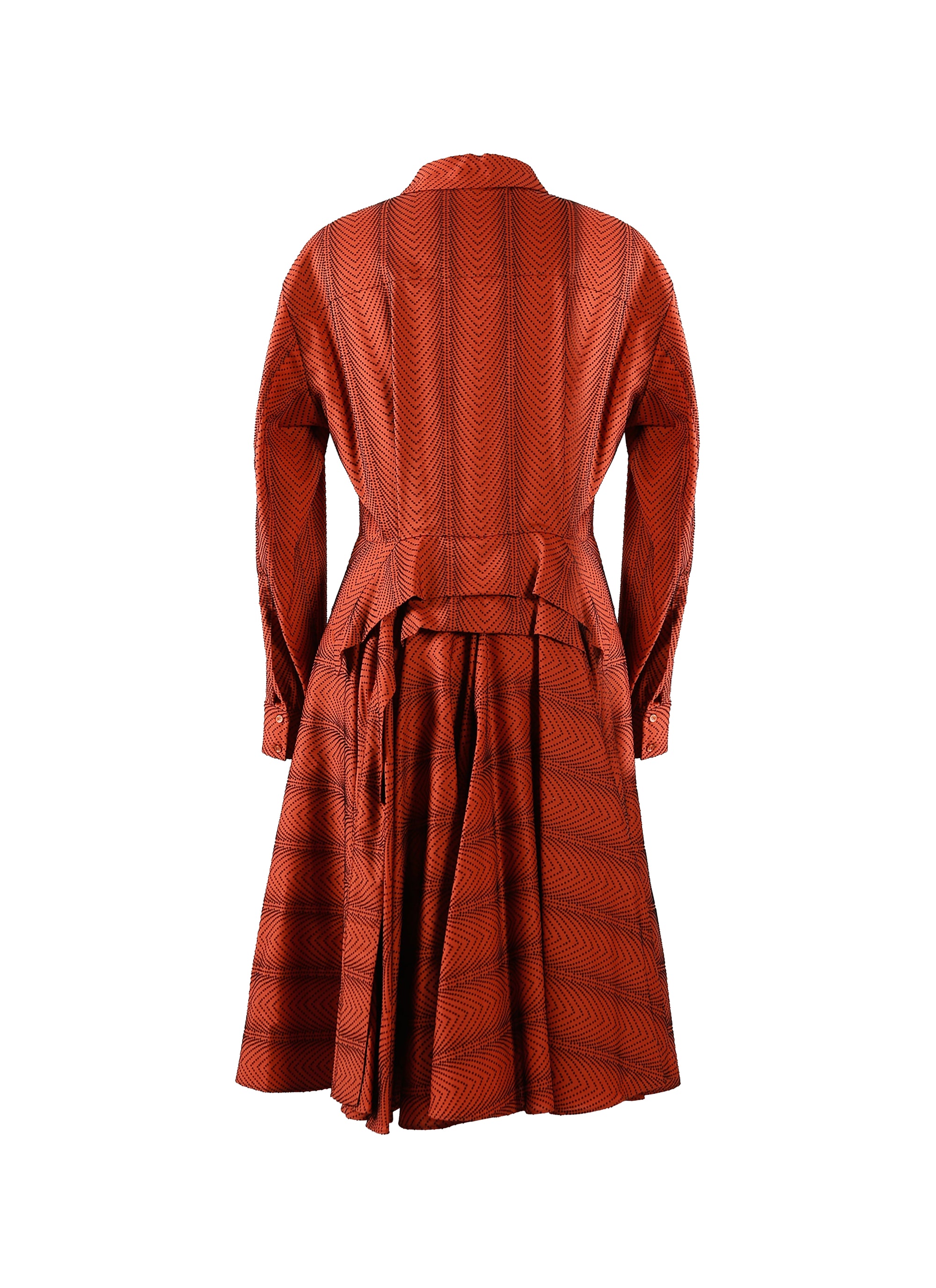 Mussola Boa wool dress - Dark red
