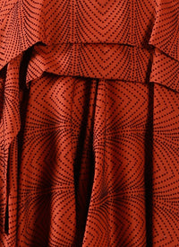 Mussola Boa wool dress - Dark red